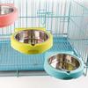 Dog Crate Bowl Removable Stainless Steel Hanging Pet Bowls Cage Feeder Dish