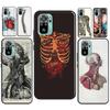Medical Human Anatomy Case For Xiaomi Redmi Note 11 Pro Note 10 8 9 Pro 9S 10S 11S Cover For Redmi 9 10 9C 9A 9T