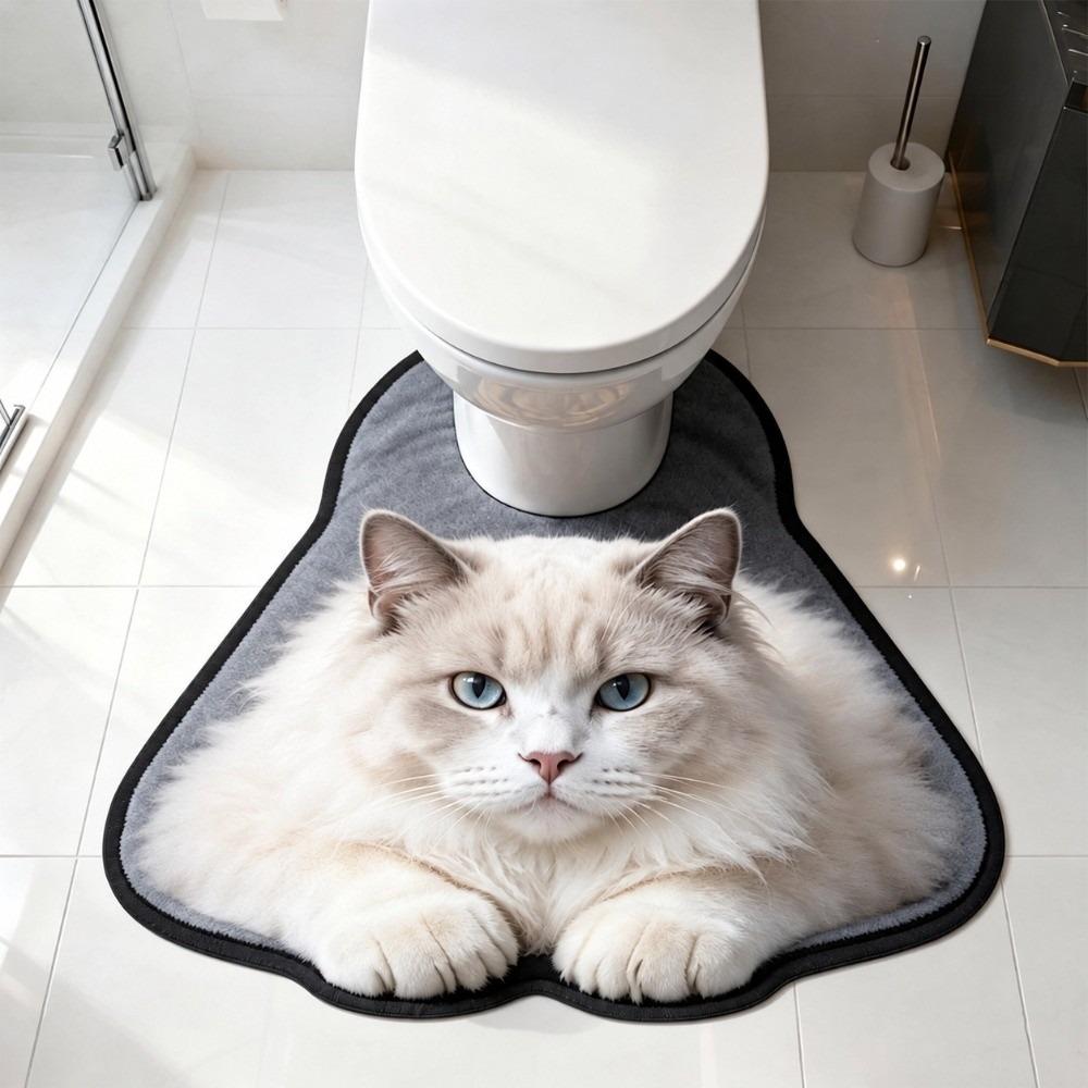 Non-slip Lifelike Animal Toilet Floor Mat 40×50CM 50×60CM Toilet Floor Mat Bathroom Decor
