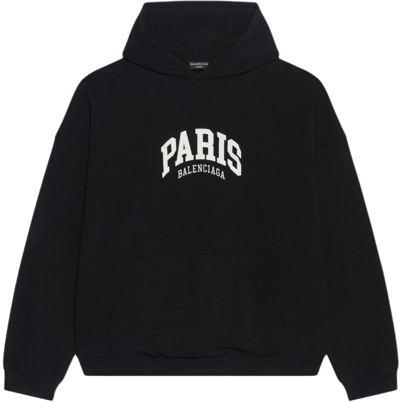 Balenciaga Mens Cities Paris Wide Fit Hoodie 674986TLVL81070