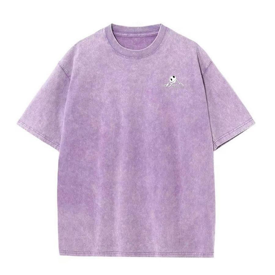 New Men's Retro Casual T-Shirt - Street Style Cotton Washed Short Sleeve
