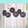 New Stylish Spiral Hanging Decoration Set For 30th Birthday Celebration Party Decor