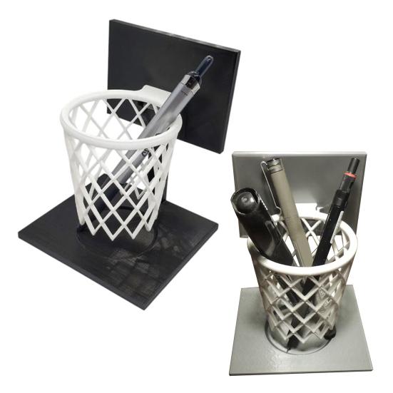 Basketball Stand Pen Holder Basketball Hoop Plastic Mesh Wire Pencil Cup Desk Pen Organizer for Office School Home Supplies