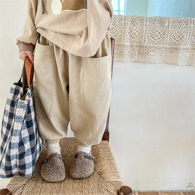 Pantaloni Harem in Cotone per Bambine Pantaloni Larghi Lisci per Bambini Pantaloni Casual alla Moda per Bambini Vestiti Larghi per Bambini