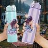 1PC Purple Girl Faith Quote Art Print 750ml Color Plastic Sports Water Bottle Leakproof Flip Straw Lid Suitable for Sports Office Home Use