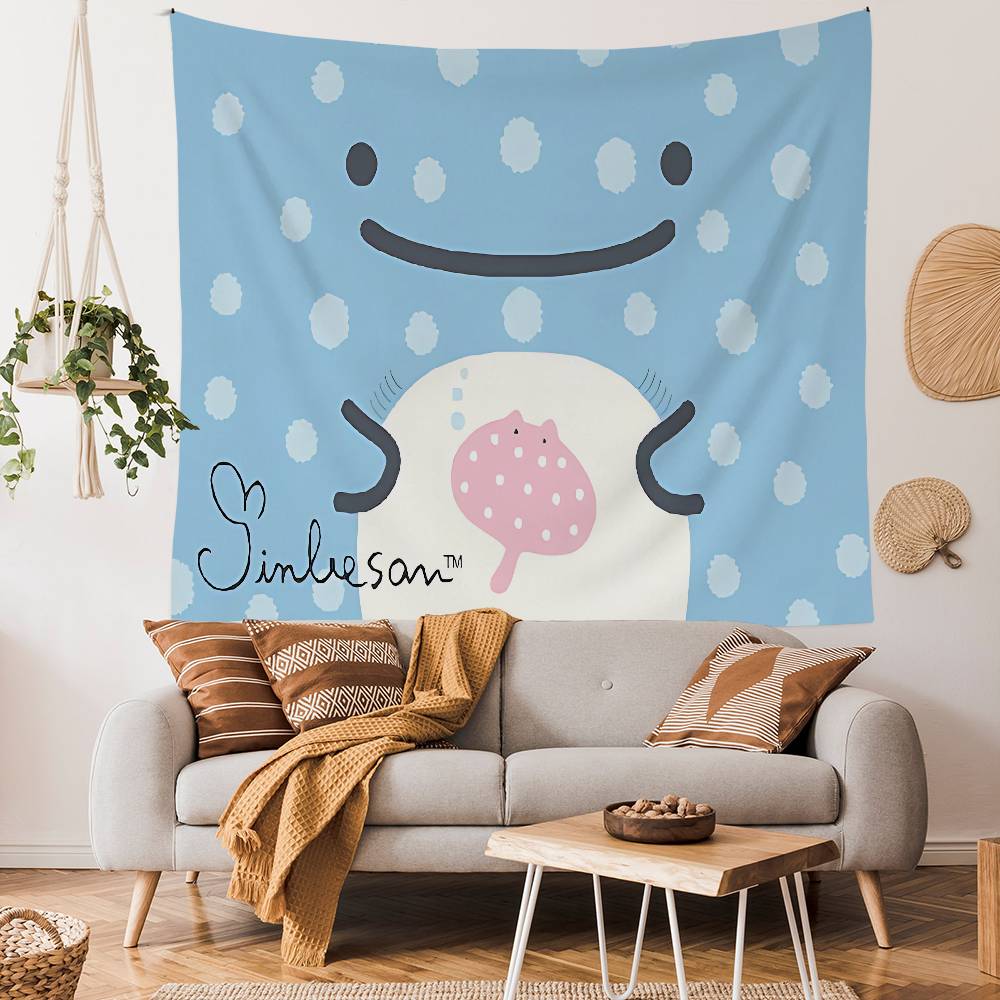 J-Jinbesan Game Cartoon Tapestry Art Science Fiction Room Home Decor Wall Hanging Home Decor 100X70CM