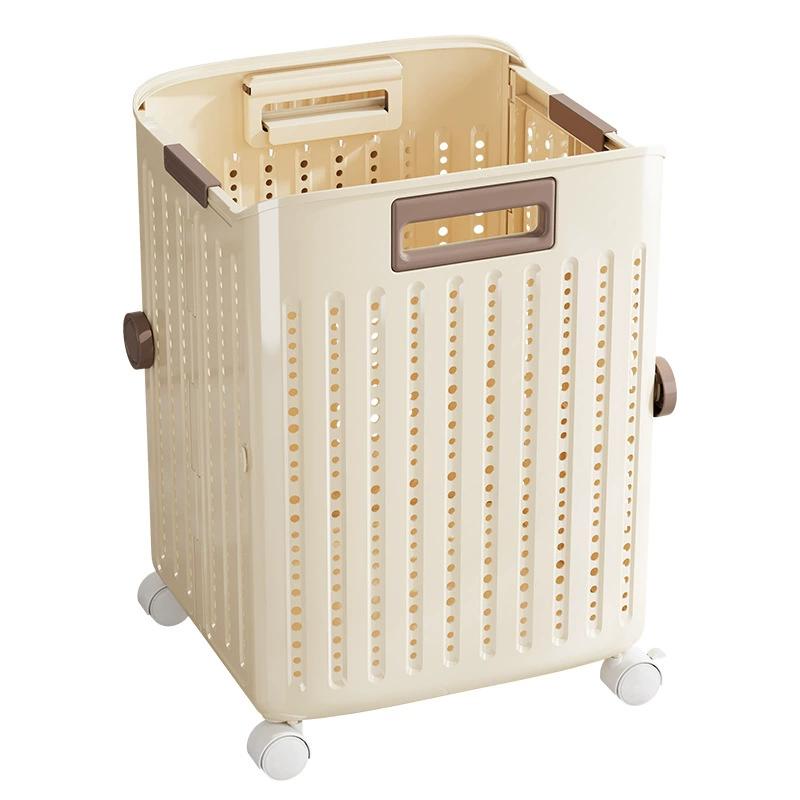 

Cesta de ropa sucia plegable para baño, organizador de almacenamiento montado en pared