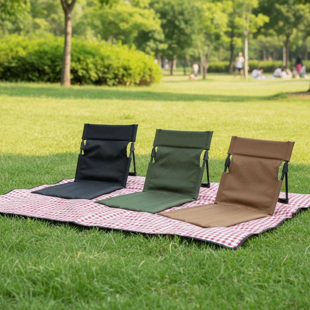 Aluminum Zinc Zinc Alloy Frame Foldable Camping Chair Comfortable Sitting Single Lazy Chair  Outdoor Camping