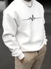 The Men's Round-neck Sweatshirt for Spring and Autumn Features a Casual Fashionable and Comfortable 3D Pattern Print