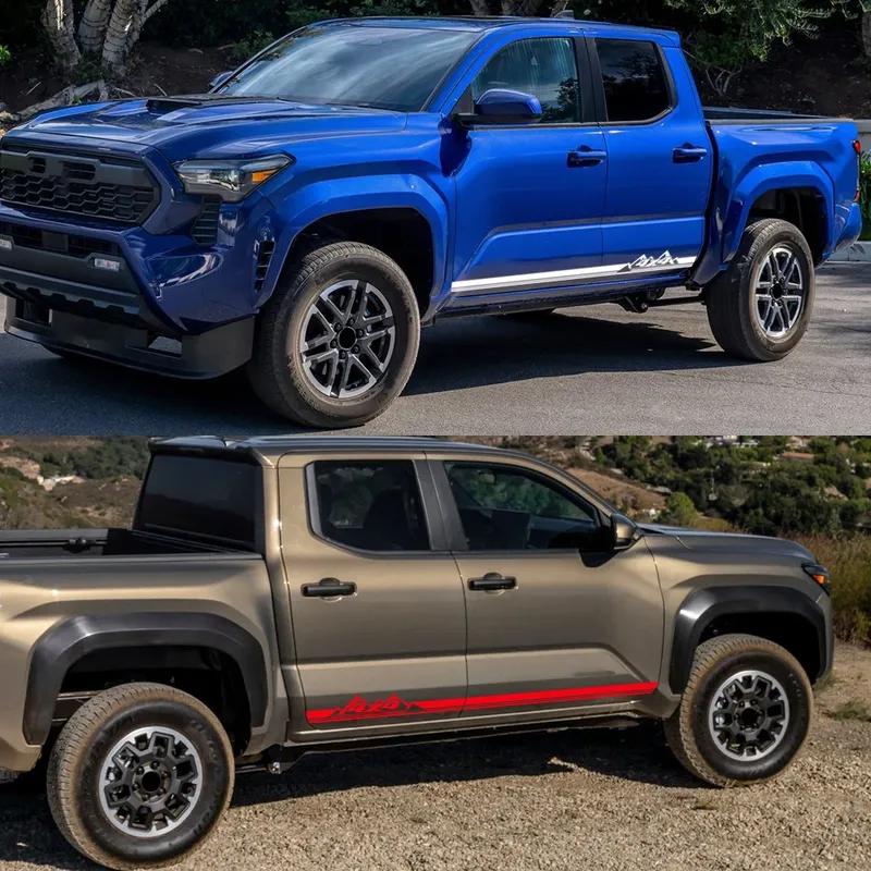 2Pcs 4X4 Off Road Car Body Side Sticker For Pickup Trucks TRD Tacoma Sports Kit Vinyl Decal Decoration Exterior Auto Accessories