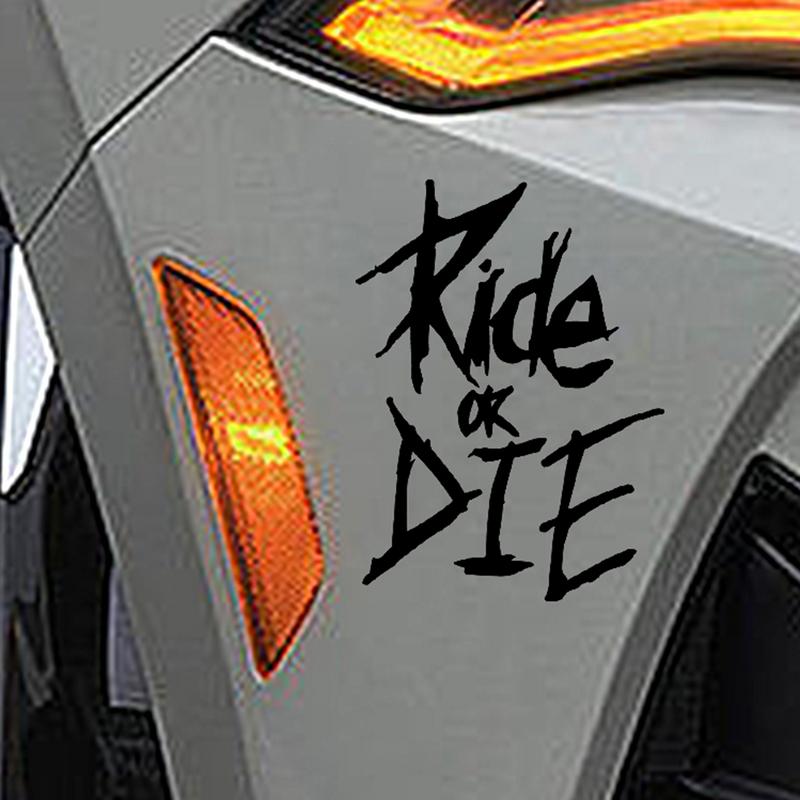 Ride or Die Aufkleber Auto Style Aufkleber Tuning Rennauto Aufkleber und Decals Lustig 8x6.1cm Motorrad Bike Dekoratives Zubehör