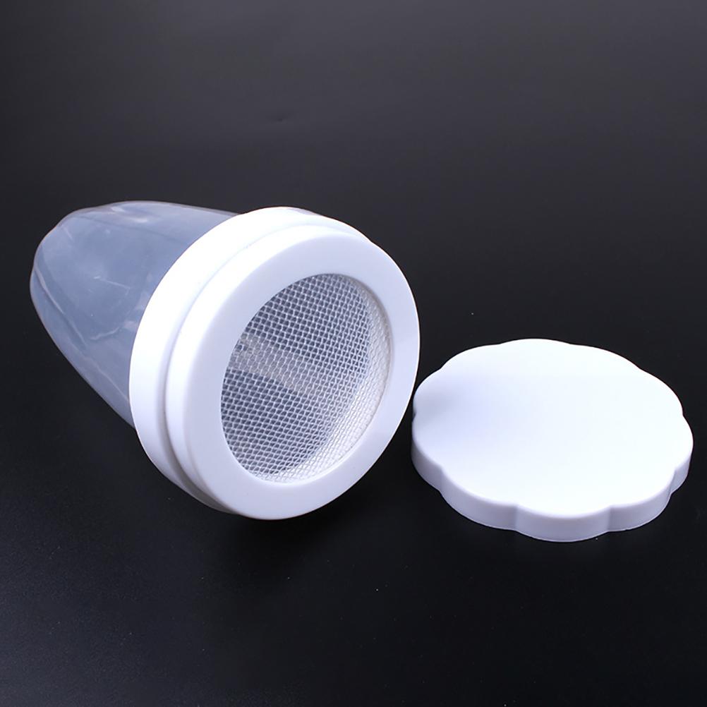 Mehlpuder Dosen Manuelles Puderzuckersieb Kunststoff Mehlsieb Flasche