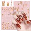 Winter Christmas Nail Stickers: Gold & Silver Glitter, Trees, Reindeer, Snowflakes