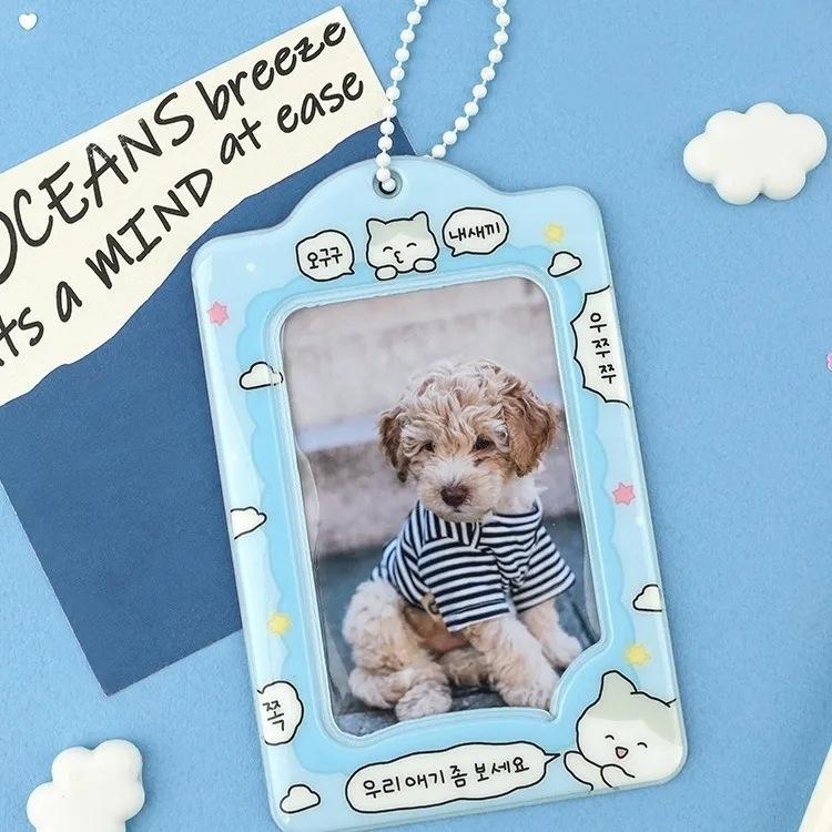 Animal drăguț din desene animate coreeană Casetă de dialog Manșon pentru carduri Transluciditate Foto de 3 inchi Kpop Star Colectare card comemorativ Suport pentru carduri