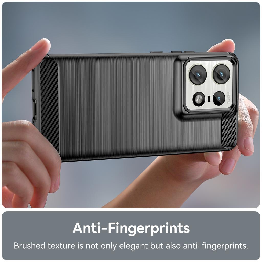For Motorola Edge 50 Pro 5G Case Carbon Fiber Texture Brushed Soft TPU Phone Cover