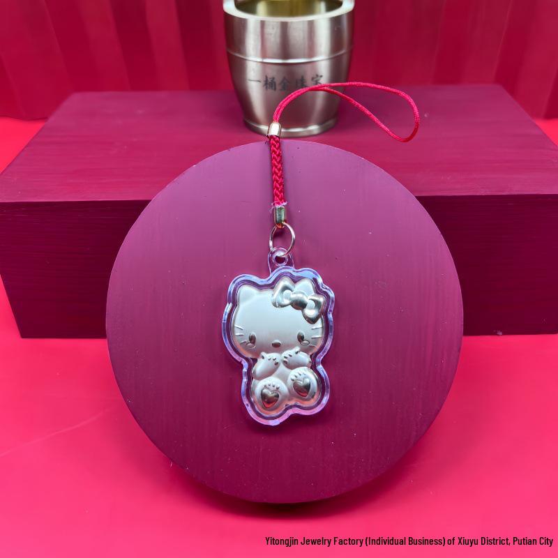 Year of the Horse Gold Foil Red String Mazu Lucky Bag Phone Charm Pendant - Corporate Festival Commemorative Gift Non-Gold