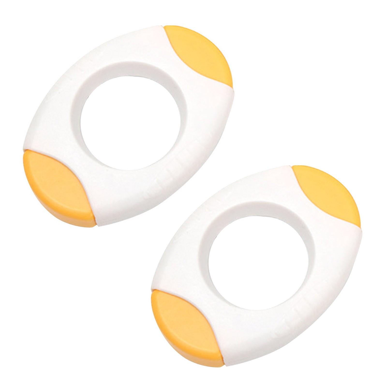 

Резак для яиц, сваренных вкрутую, компактный, простой в использовании, кухонный инструмент для яиц, позволяющий быстро отрезать верхушки вареных яиц. (2 шт.) One Size