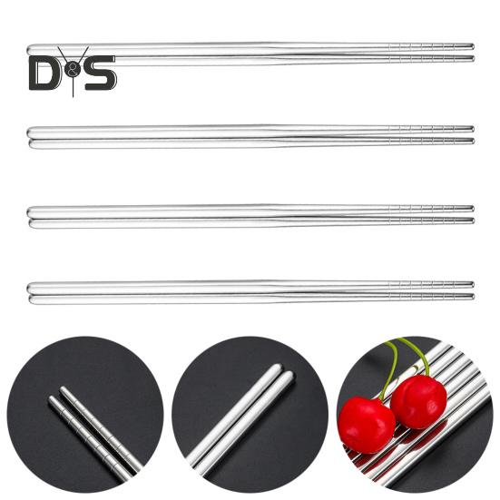 5 par pałeczek ze stali nierdzewnej o wysokiej twardości, wielokrotnego użytku, antypoślizgowe, lekkie, metalowe, domowe, odporne na ciepło, pałeczki do warzyw