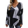 Comfortable Woman Clothing Fashion Casual Tops Shirts Fashionable and Casual Temperament Autumn Women's Long-sleeved Loose Colorblocking Blouse Women