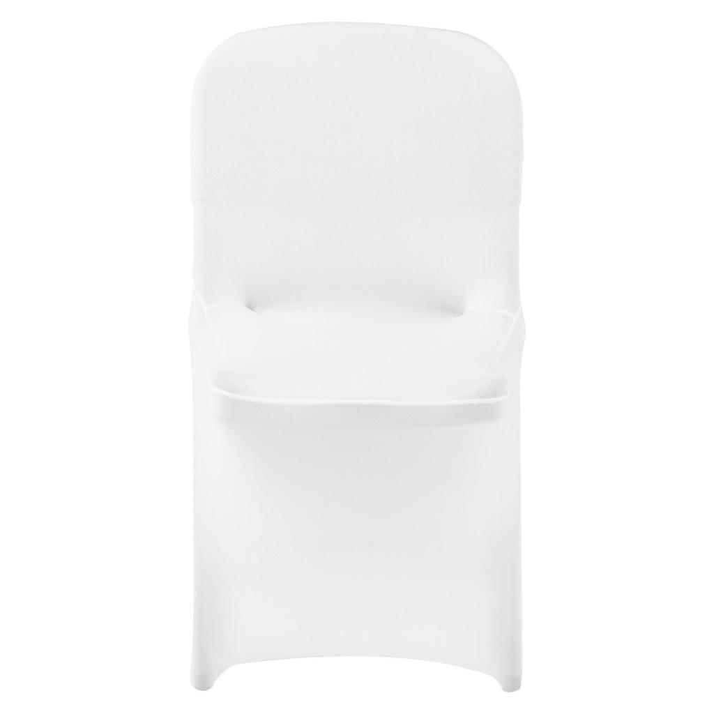 30 Pcs White Chair Covers, Polyester Spandex Chair Cover, Stretch Slipcovers for Wedding Party Dining Banquet Flat-Front Chair Covers, Fits Chair