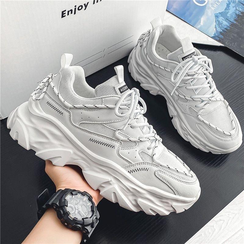 Men Breathable Mesh Thick Sole Casual Chunky Dad Sports Running Sneakers