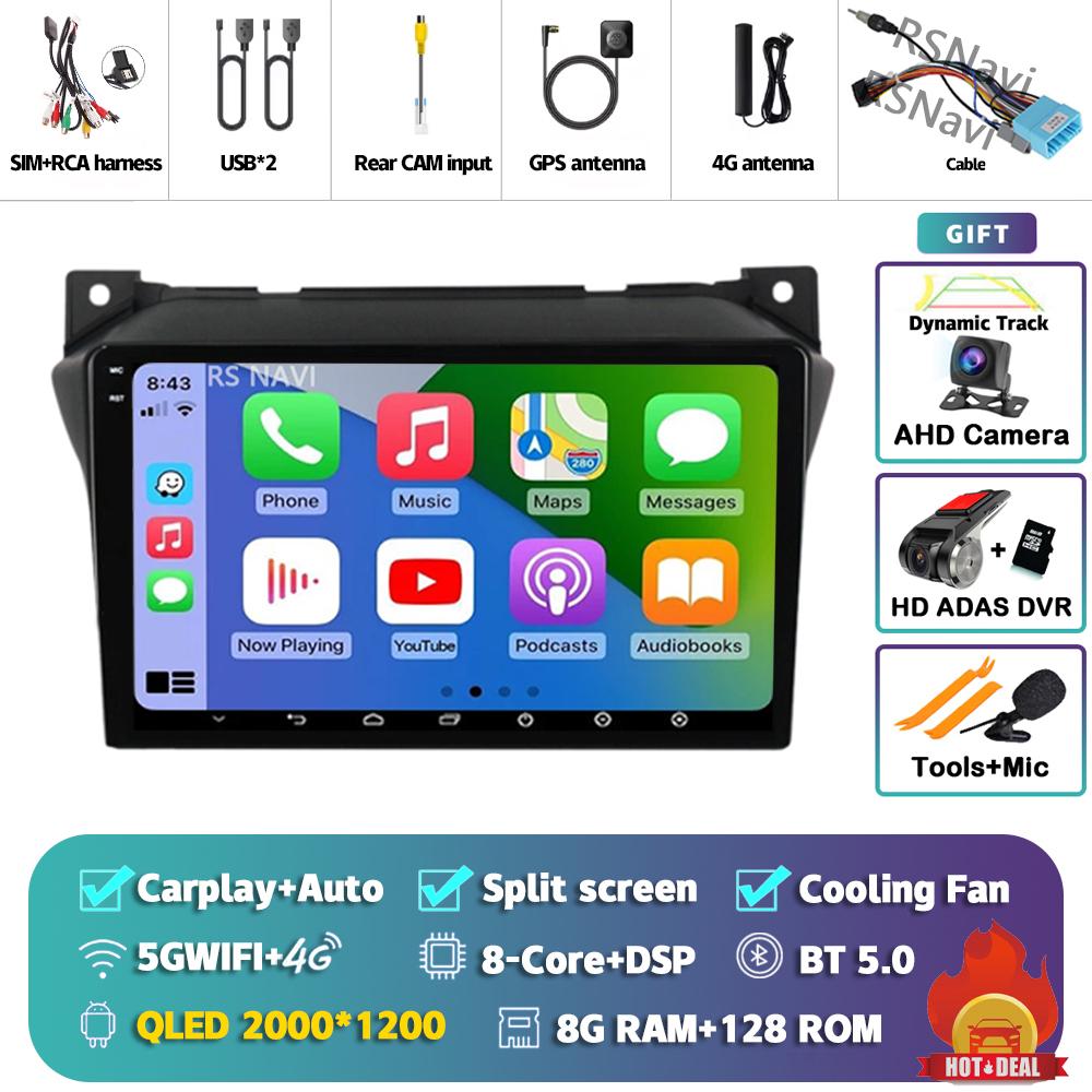 Android 14 Carplay Auto For Suzuki Alto 2009 - 2016 Car Radio Player Multimedia stereo AI Voice 360 Camera Navigation Video 2Din