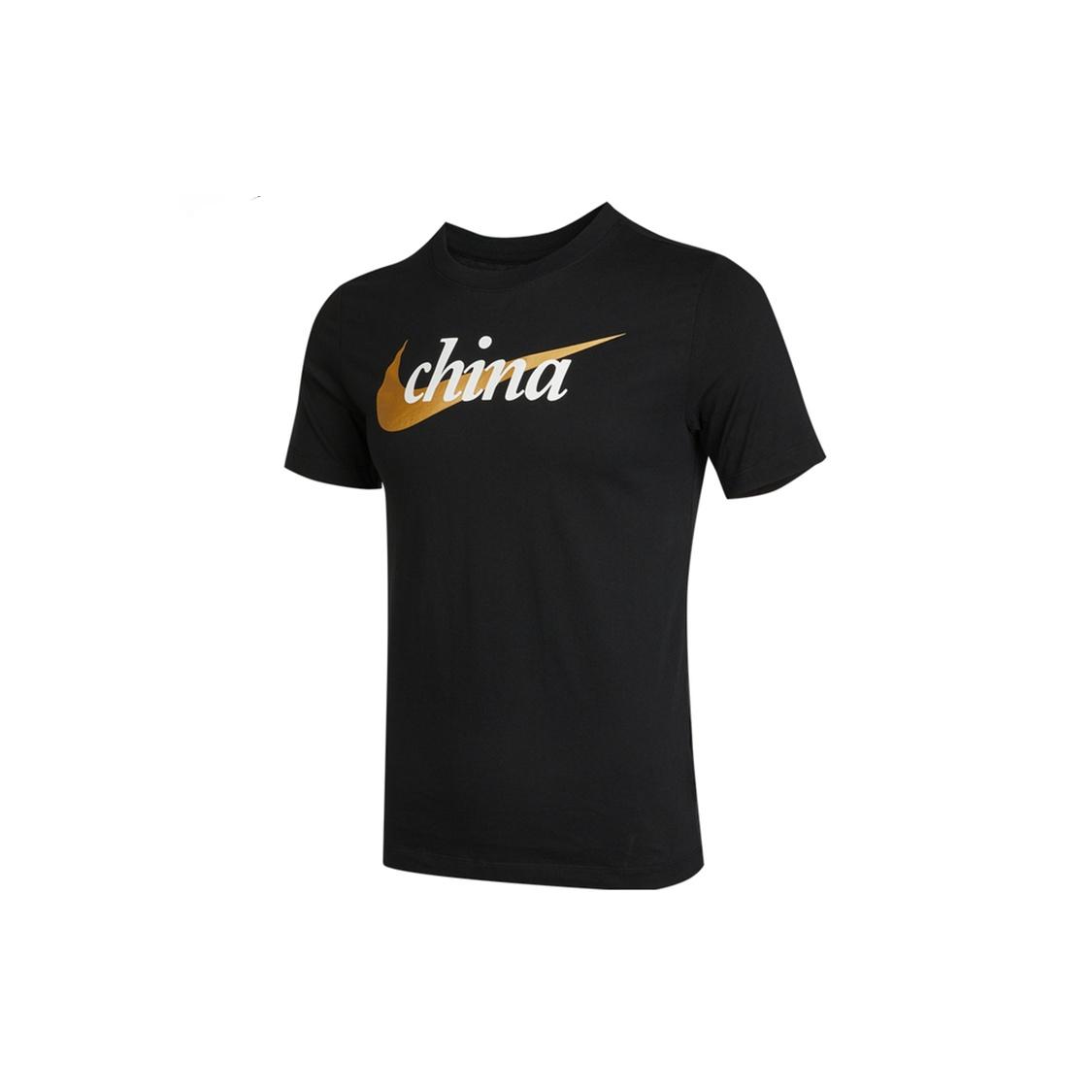 Nike Contrasting Colors Logo Printing Sports Round Neck Short Sleeve Black Men s DM3548-010 XL