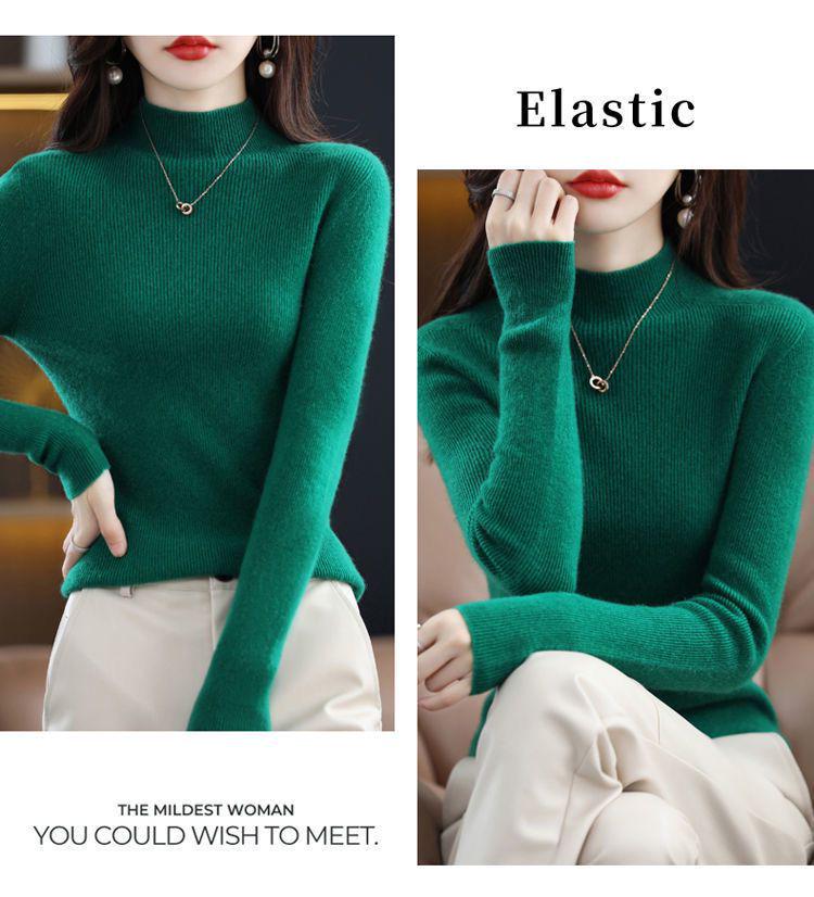 Klasický dámský pletený svetr s kulatým výstřihem - Podzimní/Zimní styl Ulzzang