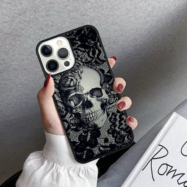 Cool Skull Gothic Phone Case Cover For iPhone 17 Air 16 15 14 Plus 12 13 Pro Max Coque Shell Fundas