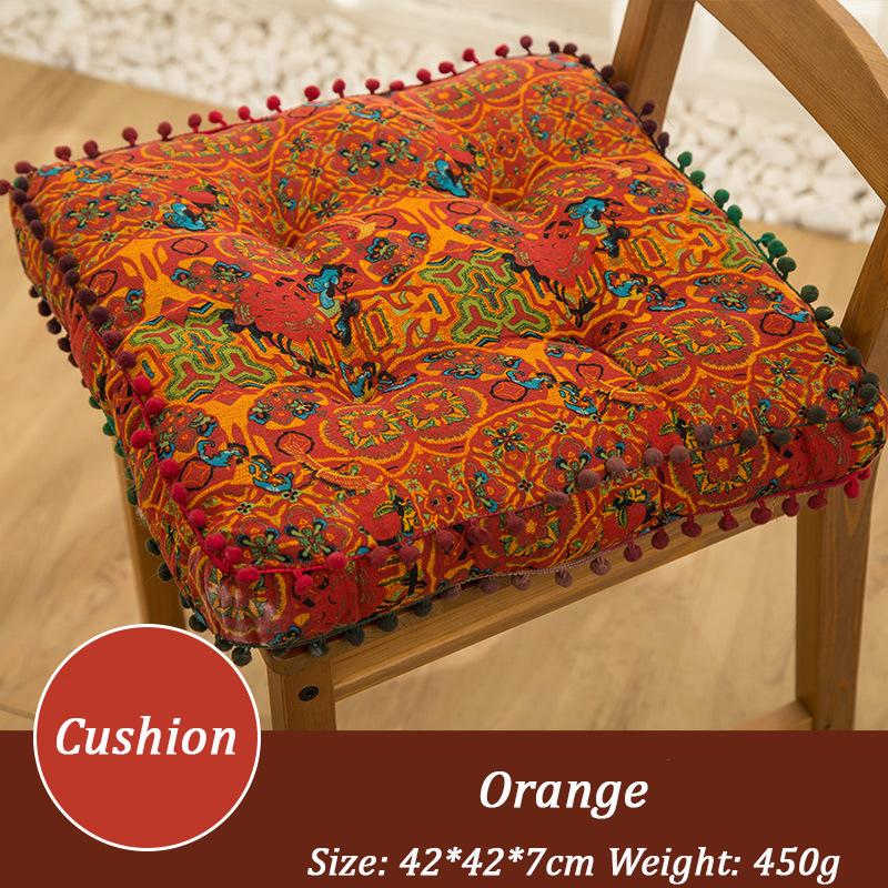 Bohemian Thick Floor Cushion Lazy Sitting Pad Moroccan Window Cushion Cotton Seat Cushion