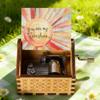 Wooden Music Box Hand Cranked Movement You Are My Sunshine Gifts for Children Birthday Present Home Office Decoration 3