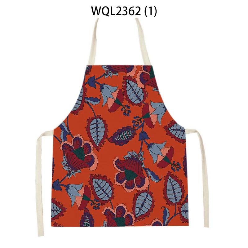 Retro Flowers Plant Pattern Aprons Home Baking Cooking Kitchen Aprons for Women Men Outdoor Garden Cleaning Aprons