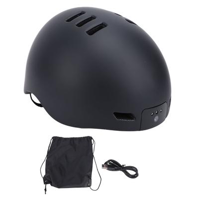 Cycling Helmet with 1980x1080 30fps Sports Camera Front Night Vision Light HiFi Speaker Mic Tail