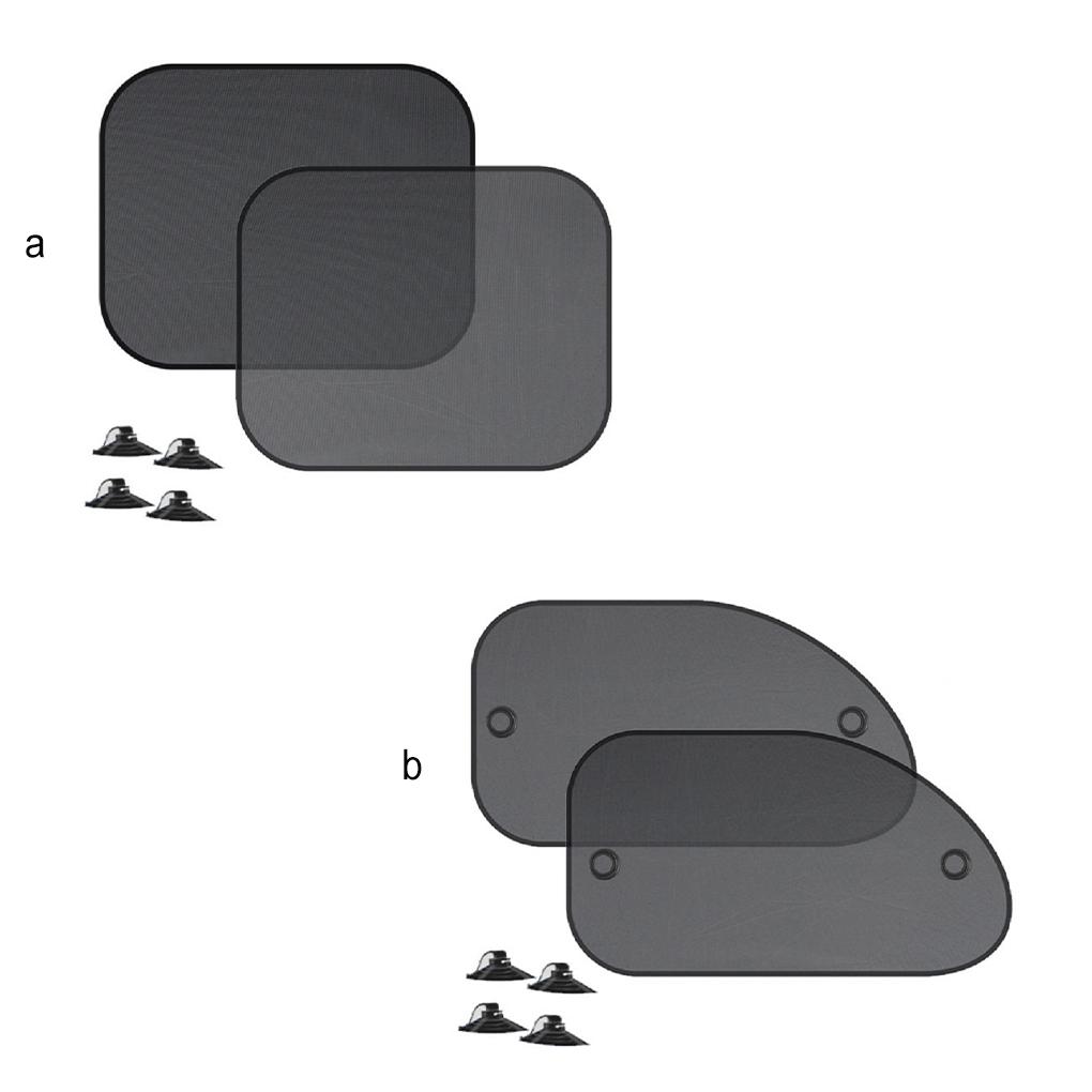 Pack of 2 Mesh Cloth Automobile Sunshade Portable Reusable Children Protecting Sunproof Foldable Replacement Sun Shade