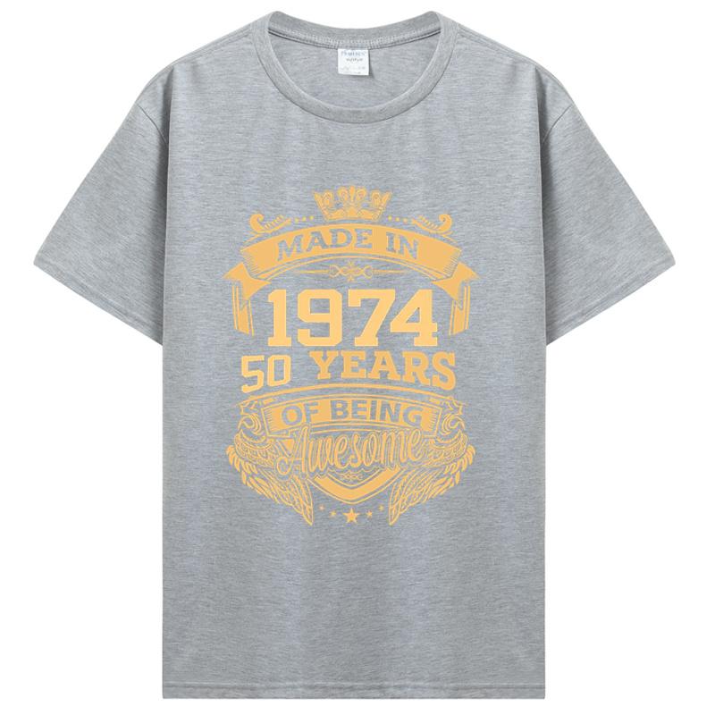 Staré Vintage 1974 Narozeninové Pánské Dámské Tričko Manželka Manžel Dárky k Narozeninám Nápisy Citát Grafické Oblečení Oversized Tričko