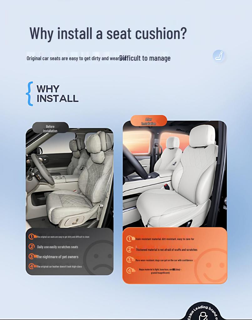 ZEEKR LS9 All-Season Universal Seat Cushion Cover for 2026 Six-Seater