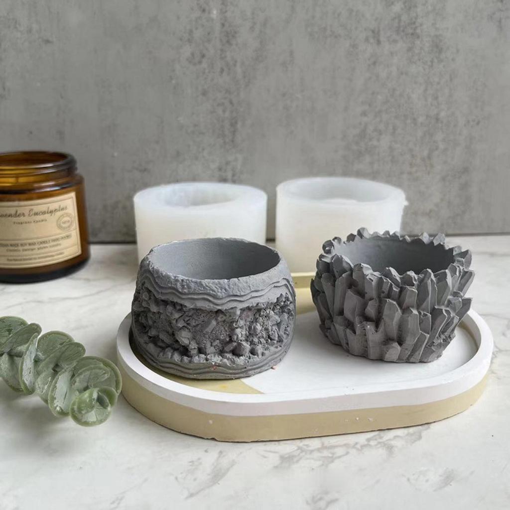 Book Shape Silicone Mold For Concrete Flower Pots - Succulent Planter Mold With Cover