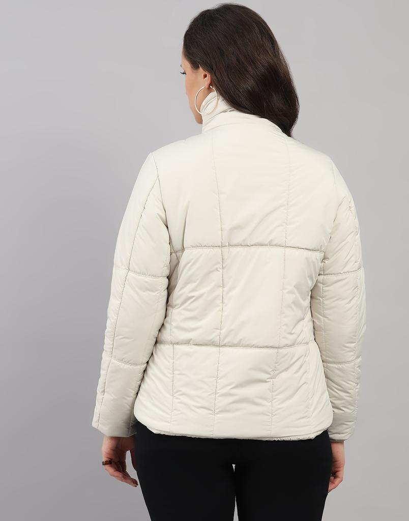 MONTE CARLO Women's Regular Fit Solid High Neck Full Sleeve Jacket