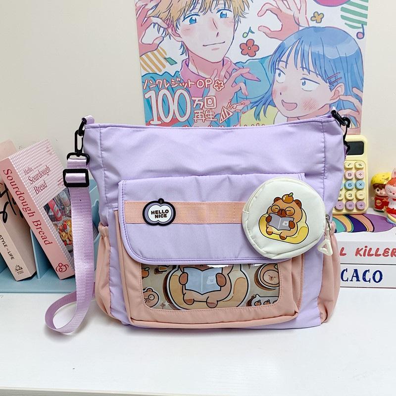 New cute college style bag versatile simple large-capacity class personalized tote women's bag shoulder bag batch