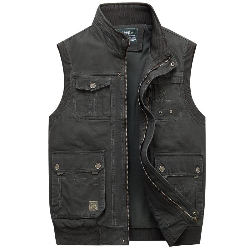 Gidenpu Men's Multi-Pocket Outdoor Vest – Sleeveless Jacket for Photography, Fishing, and Casual Wear. Suitable for Spring, Summer, and Autumn.
