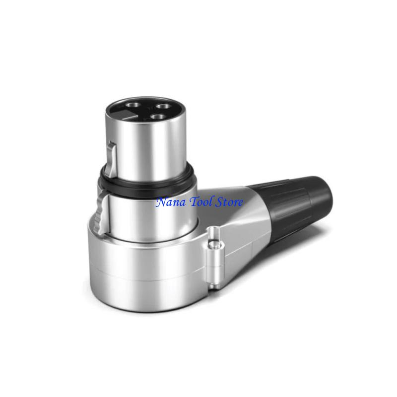 31GJ 3 Pin Male Female XLR Adapter Metal 3-Pin Connector Microphone Plug