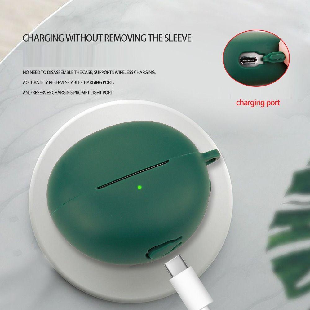 Silicone Earbuds Protective Case Anti-drop Washable Wireless Earphone Shell Soild Color Dustproof for Huawei FreeClip