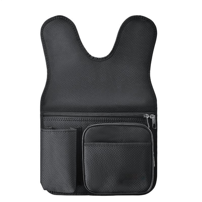 Beach Chair Side Bag Oxford Cloth Side Bag For Fishing Chair Wear-Resistant Organizer Pouch Black Chair Side Pouch
