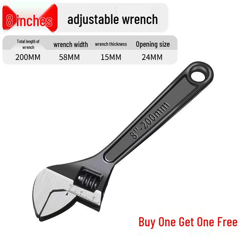 Multifunctional Thickened Adjustable Wrench - Buy 1, Get 3, Industrial-Grade, Fine Polished, Universal & Flexible.
