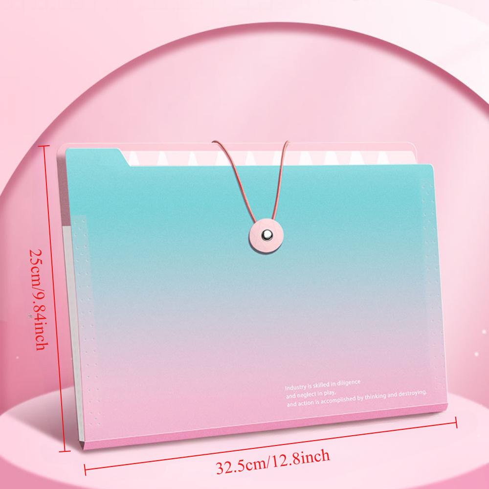 [16-Pocket Accordion Folder] Durable 16-Pocket A4 Expanding Accordion Folder | Multi-Layer Document Organizer with Colorful Index Dividers