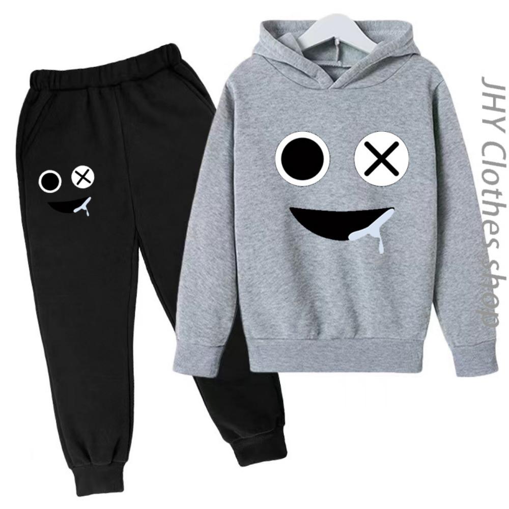 Children Set Boys Girls Kids Clothing Sweatshirt 3-12 Years Toddler Printing Spring Sports Leisure Time Hoodies