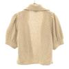 FOXEY Kurzarm Baumwollstrick-Cardigan 40 beige Damen Gebraucht