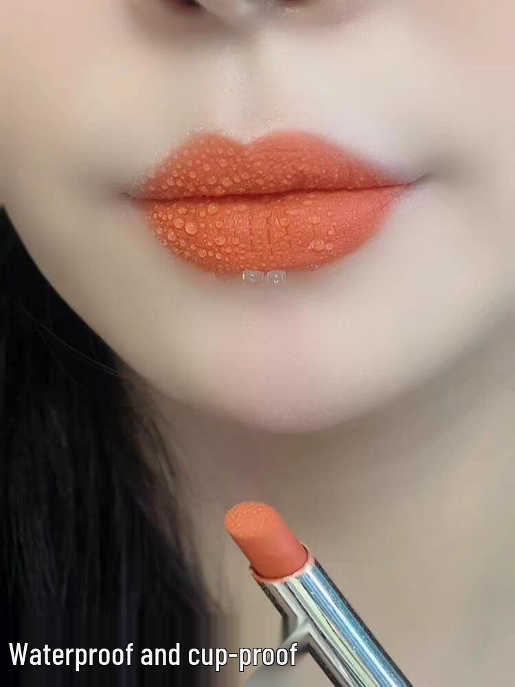 Cinnamon Milk Tea Matte Lipstick: Fade-proof, Transfer-resistant, Teeth-whitening, Waterproof, Moisturizing, Long-lasting No-makeup Look.