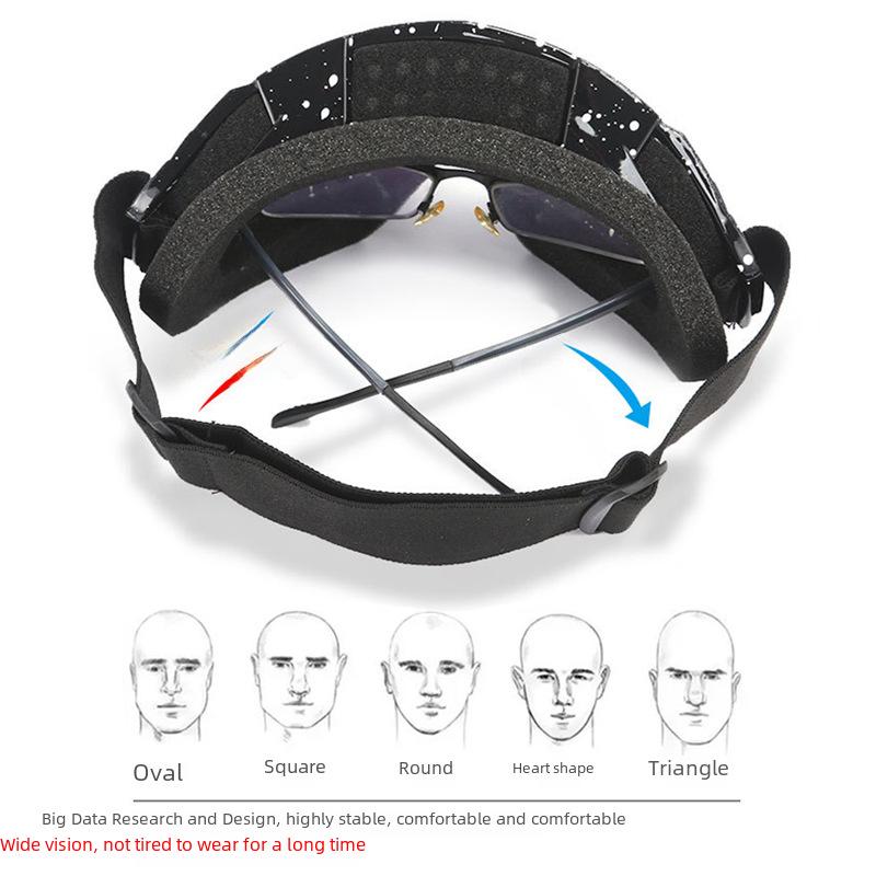 Retro Off-Road Motorcycle Goggles - Wind & Sand Protection for Harley Riders