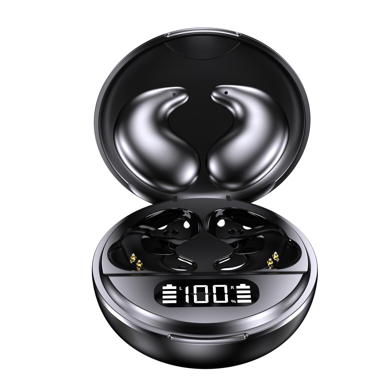 

Беспроводные наушники Bluetooth для сна Mini Side Sleep Ultra-thin Sports Running Invisible Digital Display Screen чёрный